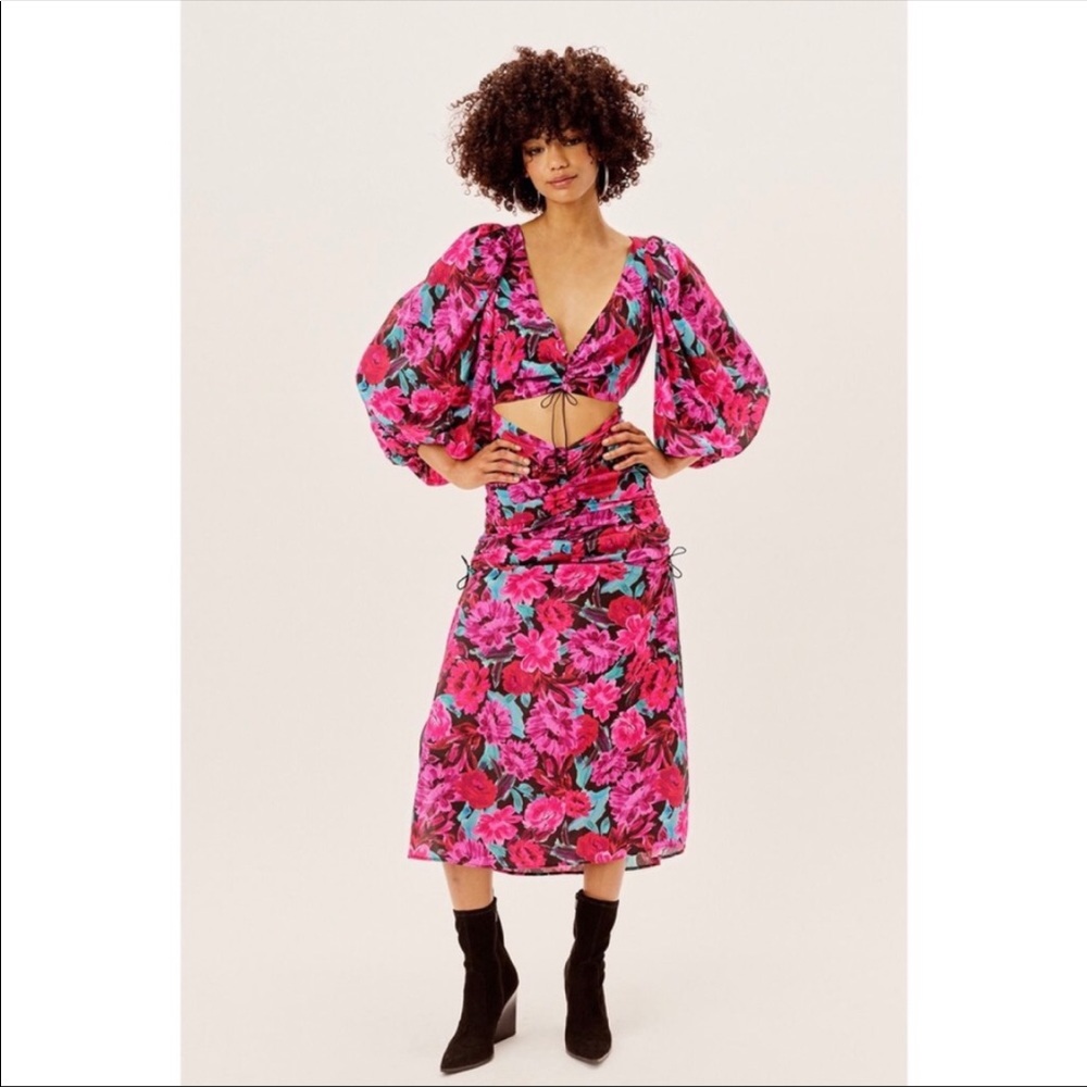 For Love & Lemons Scarlett Midi Dress